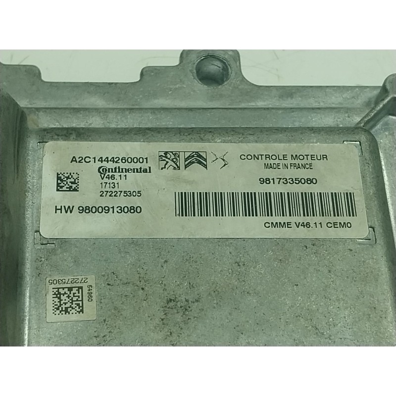 Recambio de centralita motor uce para citroën c3 / c3 origin iii (sx) 1.2 vti 82 referencia OEM IAM  98173335080 