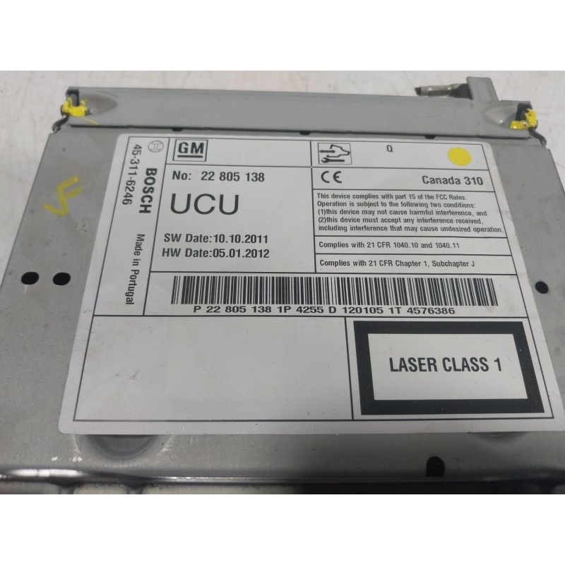 Recambio de sistema navegacion gps para opel astra j gtc 2.0 cdti (08) referencia OEM IAM  22805138 