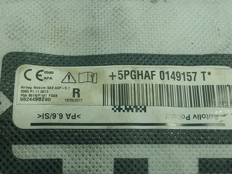 Recambio de airbag lateral delantero derecho para citroën c3 / c3 origin iii (sx) 1.2 vti 82 referencia OEM IAM   