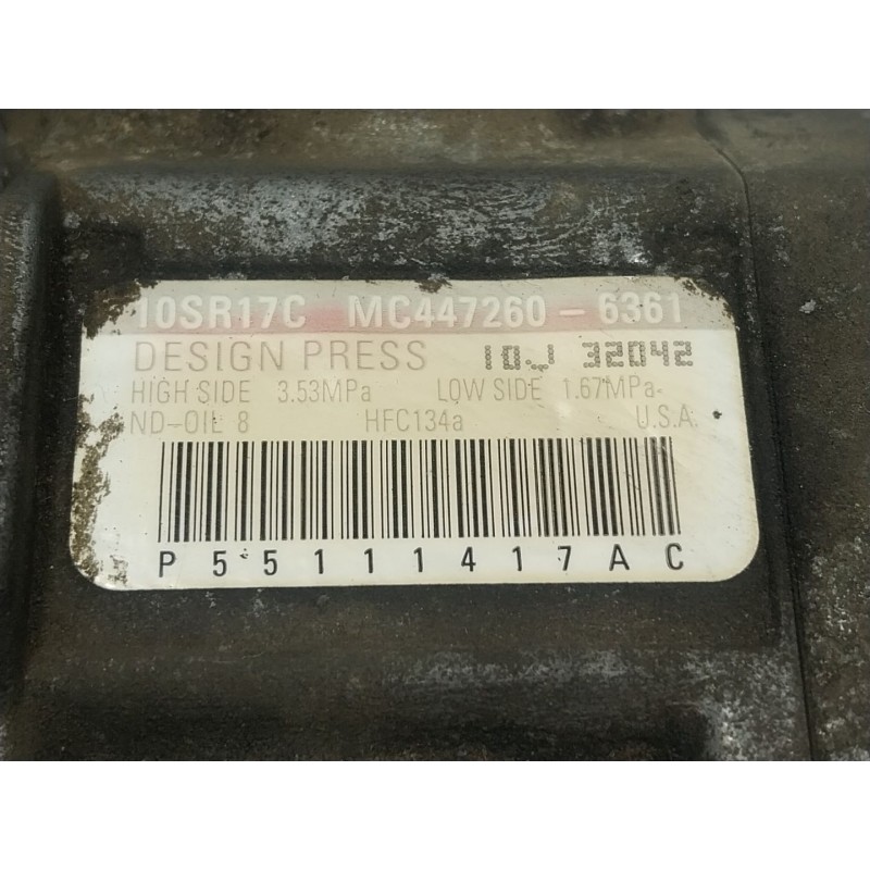 Recambio de compresor aire acondicionado para chrysler grand voyager v (rt) 2.8 crd referencia OEM IAM  P55111417AC 