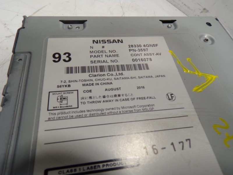 Recambio de sistema audio / radio cd para infiniti q30 1.6 16v cat referencia OEM IAM 283304GN5F 283304GN5F 