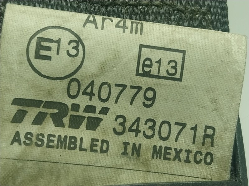 Recambio de cinturon seguridad trasero derecho para chrysler grand voyager v (rt) 2.8 crd referencia OEM IAM  P1AF241DVAB 