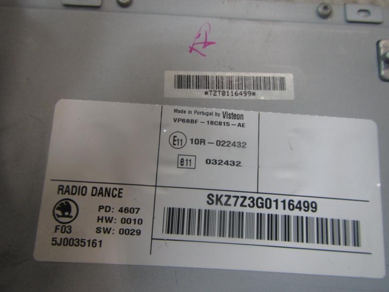 Recambio de sistema audio / radio cd para skoda fabia (5j2 ) 1.2 12v referencia OEM IAM AAO700002 5J0035161 