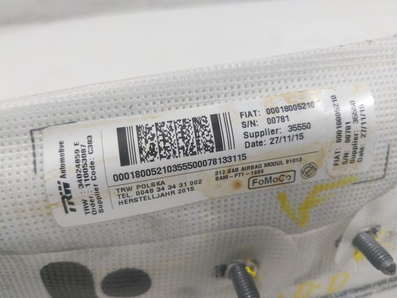 Recambio de airbag lateral delantero derecho para ford ka (ru8) 1.2 referencia OEM IAM  34024859E 