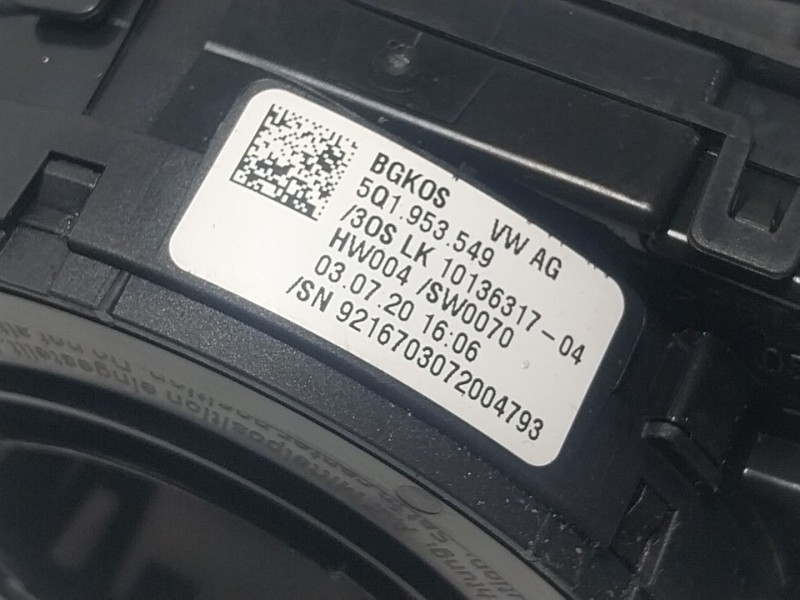 Recambio de mando intermitentes para seat leon (5f1) 1.6 tdi referencia OEM IAM 5Q1953507GEIGI 3Q1953507BQ 