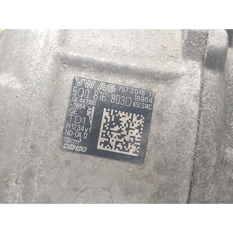 Recambio de compresor aire acondicionado para volkswagen polo vi (aw1, bz1, ae1) 1.6 tdi referencia OEM IAM  5Q0816803D 