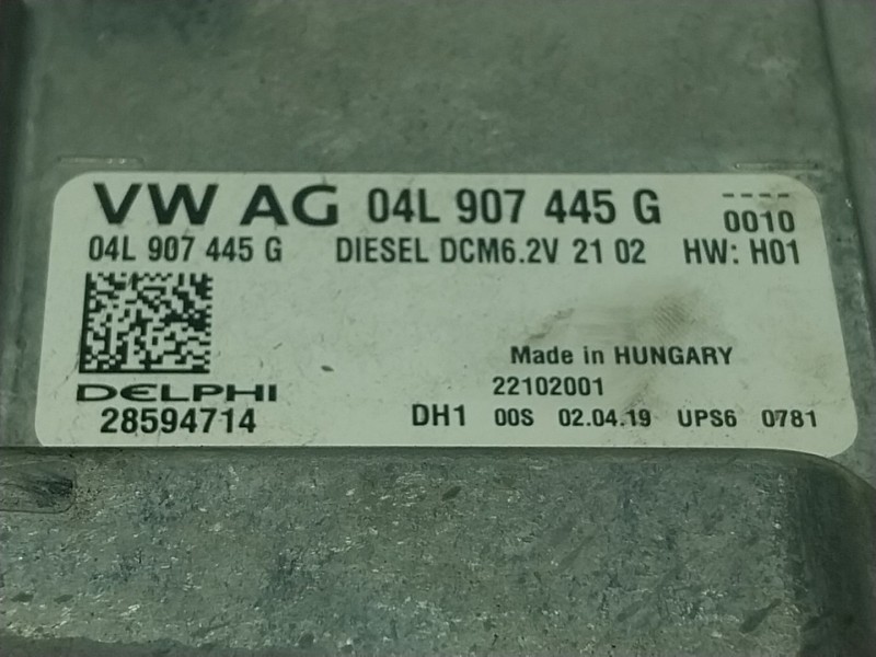 Recambio de centralita motor uce para volkswagen golf vii (5g1, bq1, be1, be2) 1.6 tdi referencia OEM IAM  04L907445G 