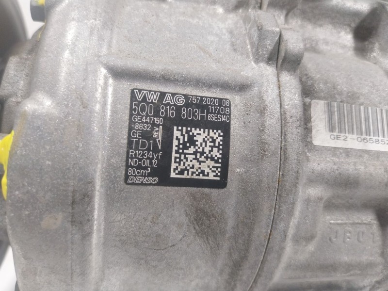 Recambio de compresor aire acondicionado para seat leon (5f1) 1.6 tdi referencia OEM IAM 5Q0816803D 5Q0816803H 