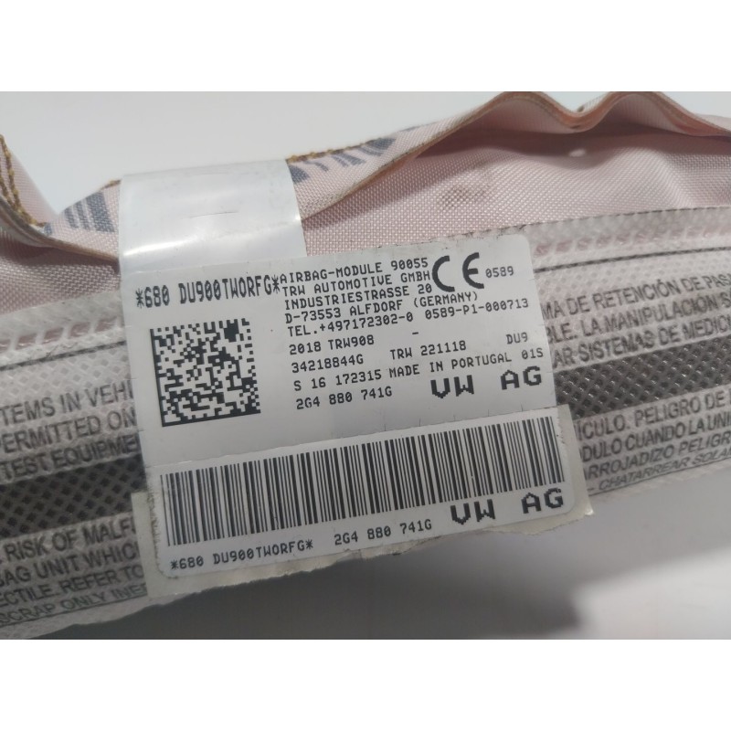 Recambio de airbag cortina delantero izquierdo para volkswagen polo vi (aw1, bz1, ae1) 1.6 tdi referencia OEM IAM 2G4880741G 2G4