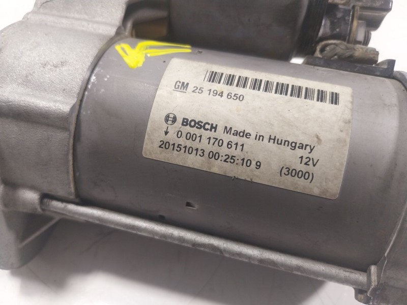 Recambio de motor arranque para opel insignia a (g09) 1.4 (68) referencia OEM IAM  25194650 