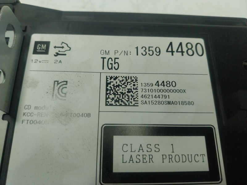 Recambio de sistema audio / radio cd para opel insignia a (g09) 1.4 (68) referencia OEM IAM 13594480 13594480 