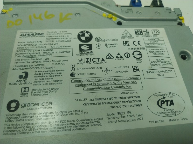 Recambio de sistema audio / radio cd para bmw x1 (u11) sdrive 18 i referencia OEM IAM  CI5A81AD601 