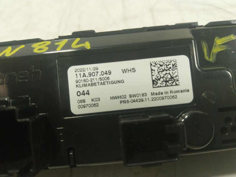 Recambio de mando climatizador para volkswagen golf viii (cd1, da1) 1.5 tsi referencia OEM IAM  11A907049 