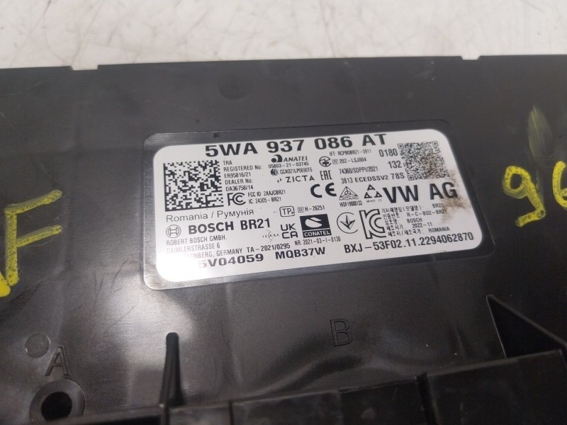 Recambio de modulo electronico para volkswagen golf viii (cd1, da1) 1.5 tsi referencia OEM IAM  5WA937086AT 