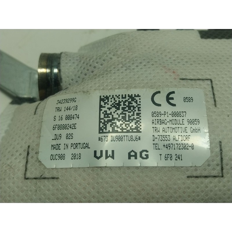 Recambio de airbag lateral delantero derecho para seat arona (kj7, kjp) 1.0 tsi referencia OEM IAM  6F0880242E 