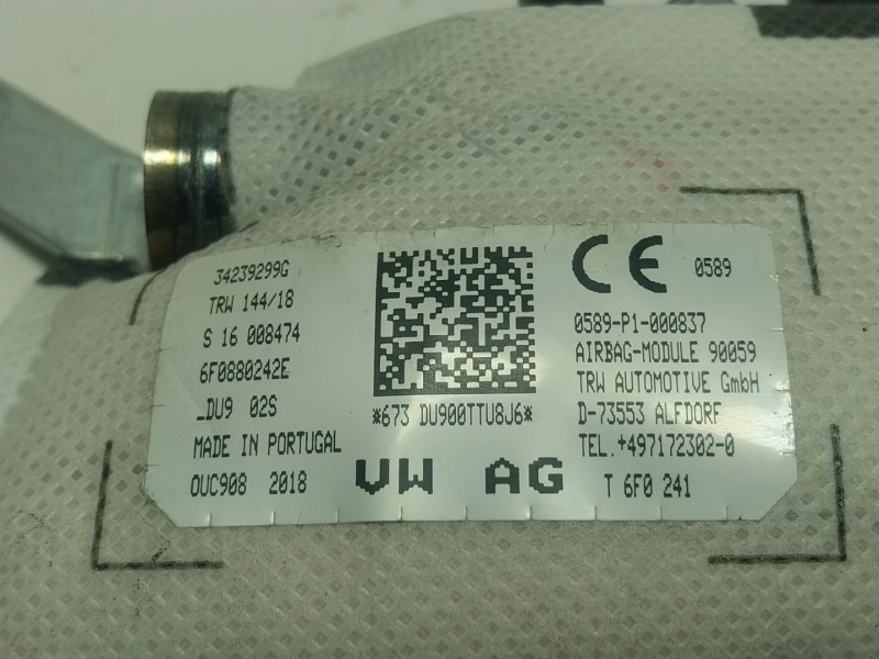 Recambio de airbag lateral delantero derecho para seat arona (kj7, kjp) 1.0 tsi referencia OEM IAM  6F0880242E 