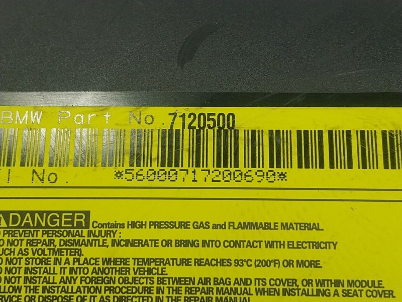 Recambio de airbag lateral delantero derecho para mini mini descapotable (r52) cooper referencia OEM IAM  7120500 