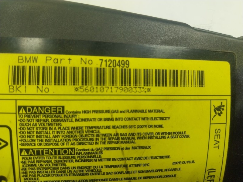 Recambio de airbag lateral delantero izquierdo para mini mini descapotable (r52) cooper referencia OEM IAM  7120499 