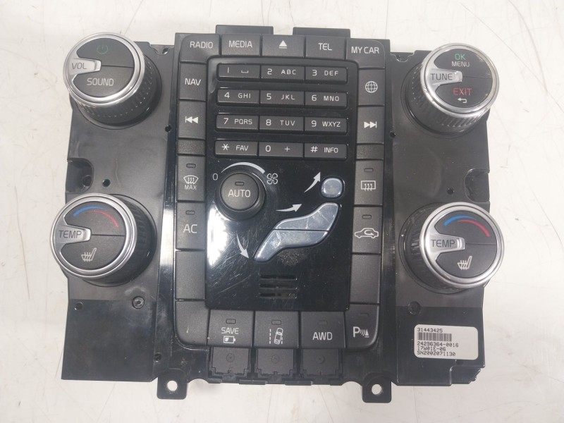 Recambio de mando climatizador para volvo v60 ii (225) b4 mild-hybrid referencia OEM IAM  31443425 