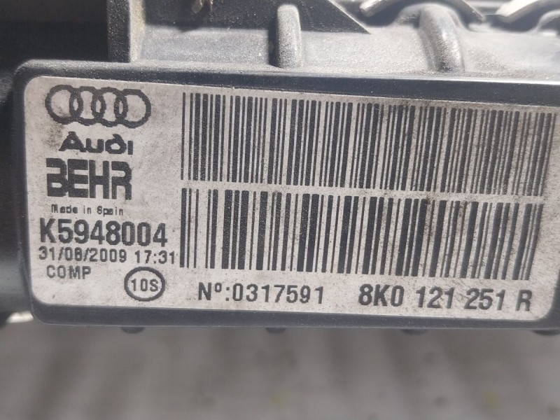 Recambio de radiador agua para audi a5 sportback (8ta) 2.0 tdi referencia OEM IAM  8K0121251R 