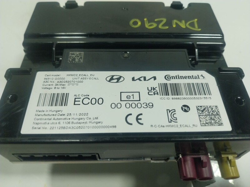 Recambio de modulo electronico para hyundai bayon (bc3) 1.0 t-gdi referencia OEM IAM  96510Q0000 