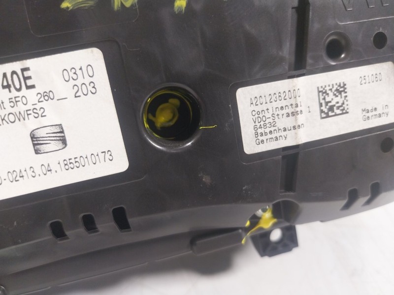 Recambio de cuadro instrumentos para seat leon (5f1) 1.2 tsi referencia OEM IAM 5F0920740E 5F0920740E 