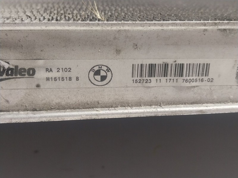 Recambio de radiador agua para bmw 3 (f30, f80) 320 d referencia OEM IAM  7600516 