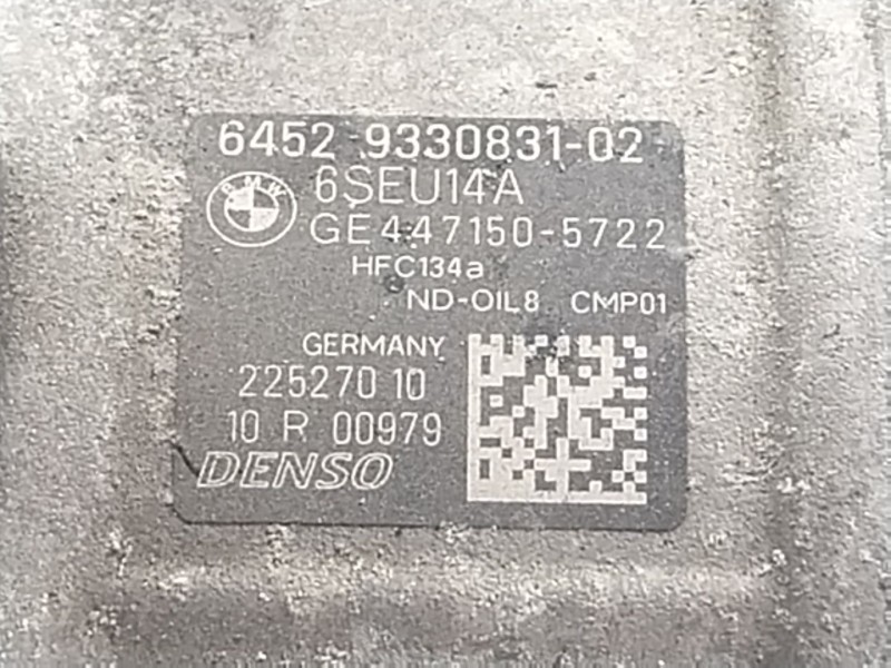 Recambio de compresor aire acondicionado para bmw 3 (f30, f80) 320 d referencia OEM IAM 64529330831 933083102 