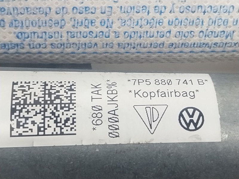 Recambio de airbag cortina delantero izquierdo para porsche cayenne (92a) 3.0 diesel referencia OEM IAM  7P5880741B 