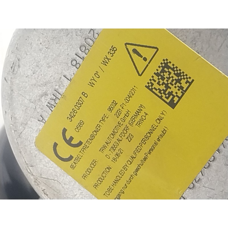 Recambio de cinturon seguridad trasero izquierdo para bmw x3 (g01, f97) xdrive 20 d referencia OEM IAM  34260307B 