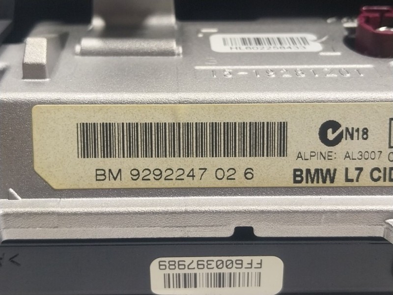 Recambio de pantalla multifuncion para bmw 3 (f30, f80) 320 d referencia OEM IAM 65509292247 929224702 