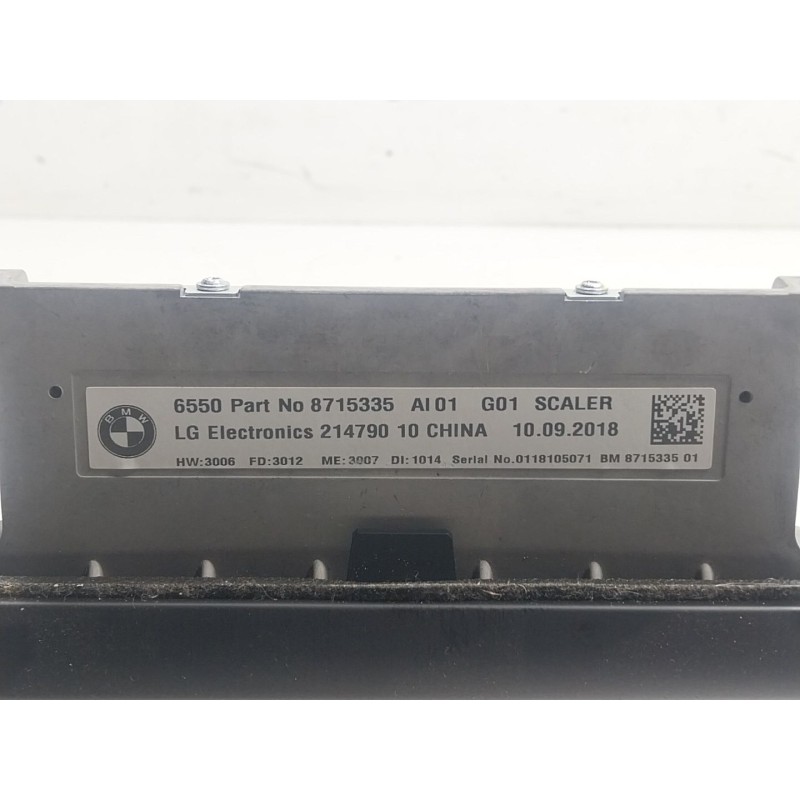 Recambio de pantalla multifuncion para bmw x3 (g01, f97) xdrive 20 d referencia OEM IAM 65508715335 8715335 