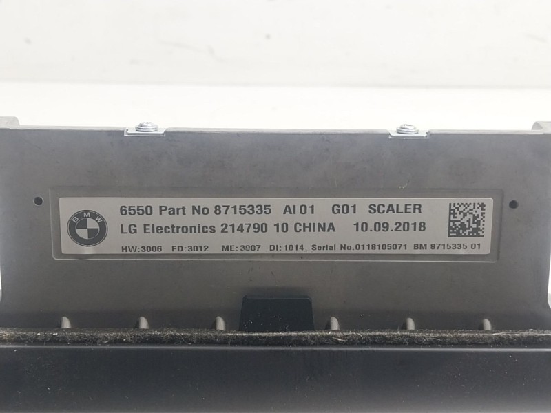 Recambio de pantalla multifuncion para bmw x3 (g01, f97) xdrive 20 d referencia OEM IAM 65508715335 8715335 