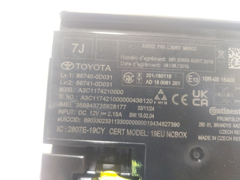 Recambio de modulo electronico para toyota yaris cross (mxp_) 1.5 hybrid (mxpj10) referencia OEM IAM  867400D031 