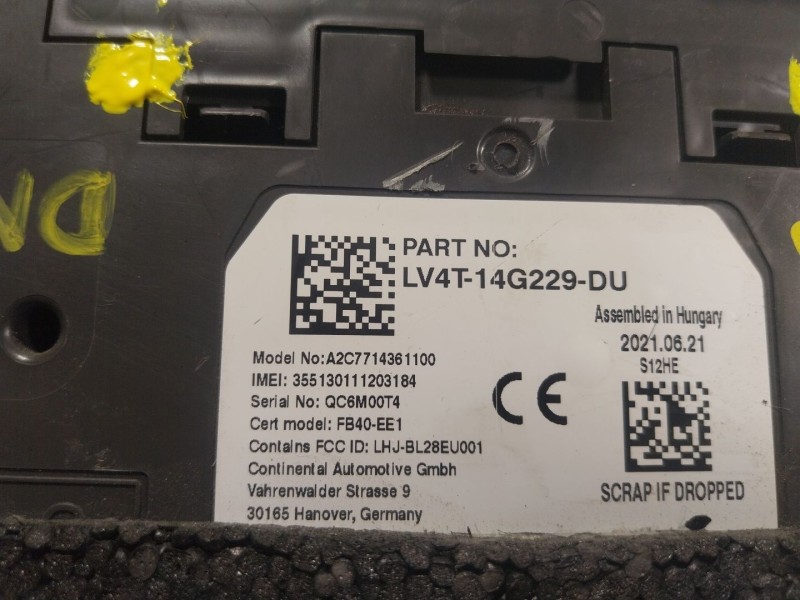 Recambio de modulo electronico para ford kuga iii (dfk) 1.5 ecoboost referencia OEM IAM  LV4T14G229DU 