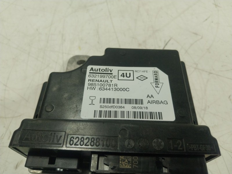 Recambio de centralita airbag para renault kadjar (ha_, hl_) 1.3 tce 140 referencia OEM IAM  985100781R 