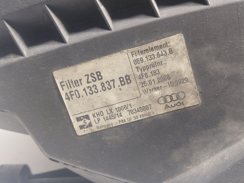 Recambio de filtro aire para audi a6 allroad c6 (4fh) 3.0 tdi quattro referencia OEM IAM 4F0133837BB 4F0133837BB 