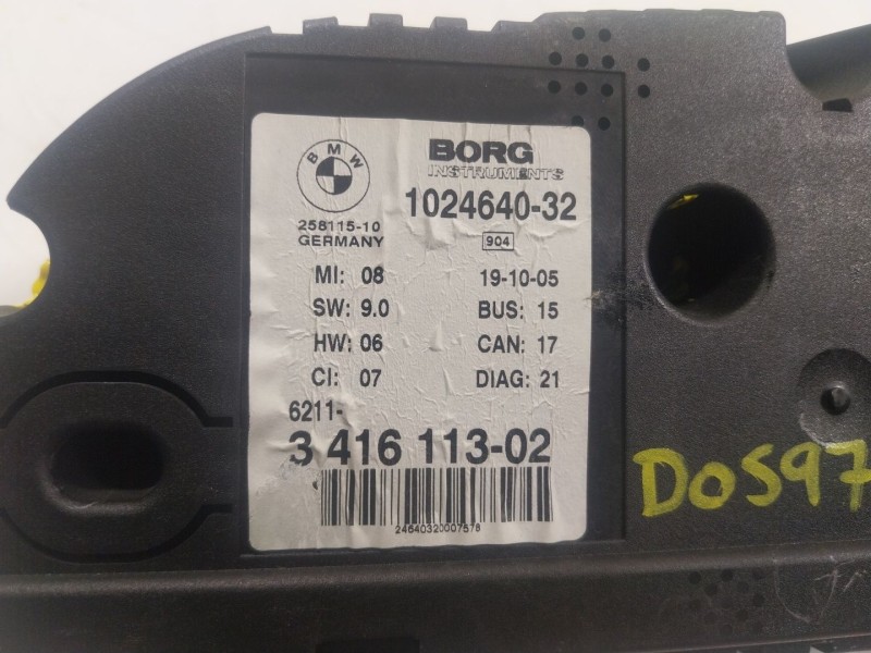 Recambio de cuadro instrumentos para bmw x3 (e83) 2.0 d referencia OEM IAM  102464032 