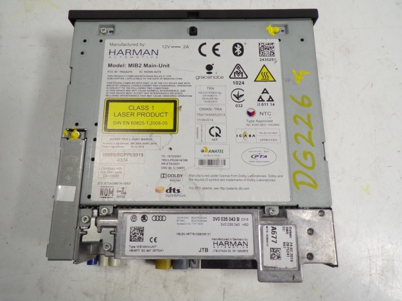 Recambio de sistema audio / radio cd para skoda octavia combi (5e5) l&k referencia OEM IAM 3V0035043B 3V0035043B 