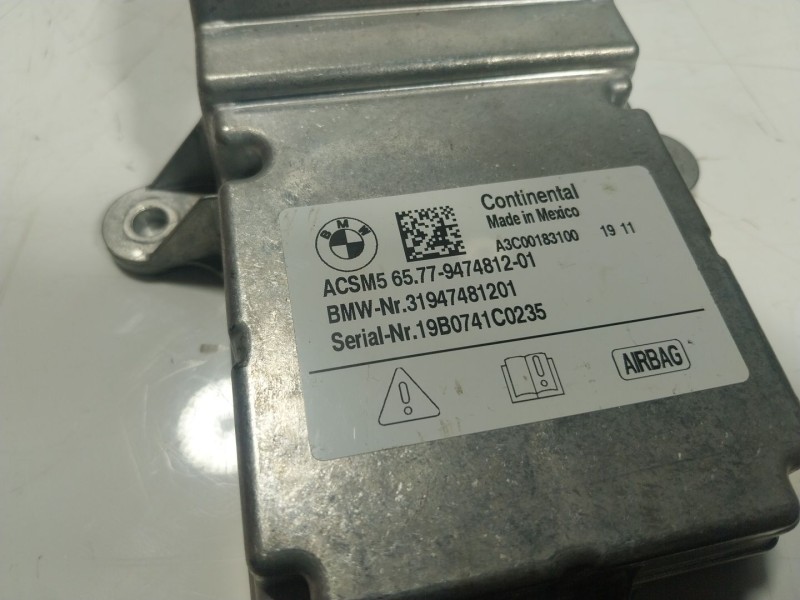 Recambio de centralita airbag para bmw x5 (g05, f95) xdrive 40 i referencia OEM IAM  947481201 
