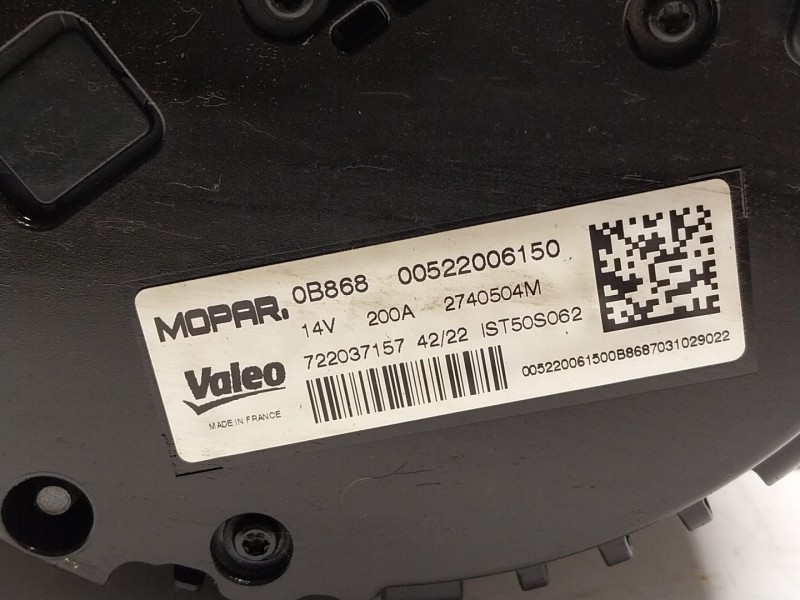 Recambio de alternador para alfa romeo tonale (965_) 1.5 mild hybrid referencia OEM IAM  00522006150 