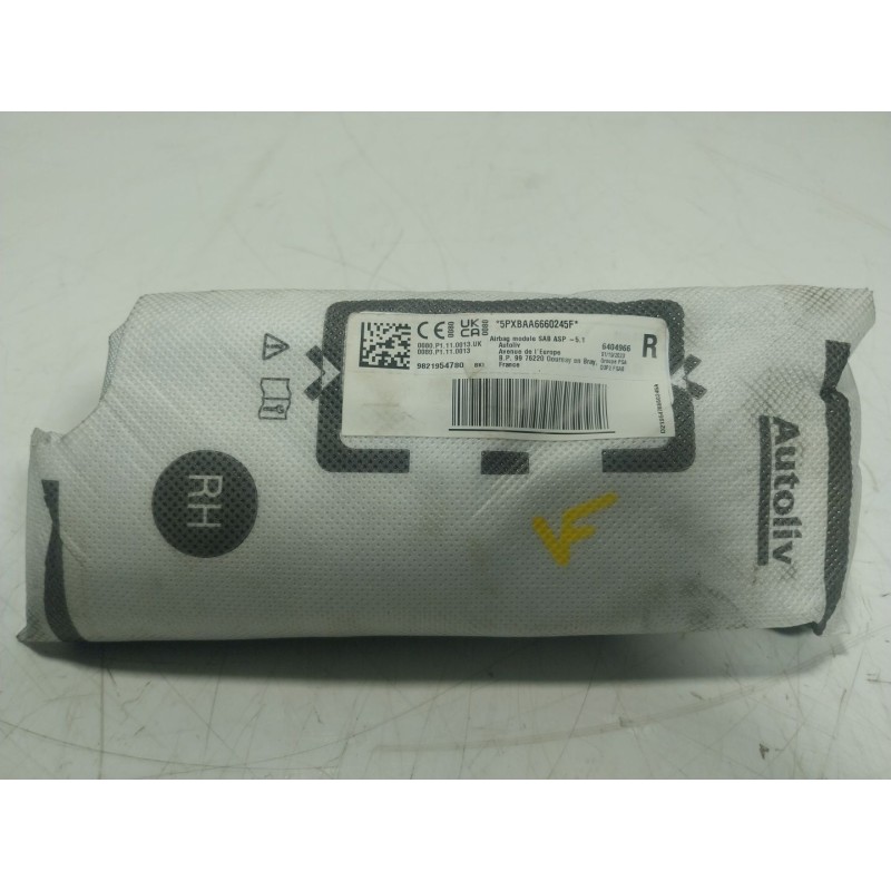 Recambio de airbag lateral delantero derecho para opel corsa f (p2jo) 1.2 (68) referencia OEM IAM  9821954780 