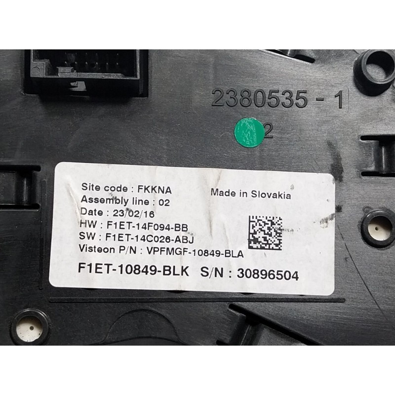 Recambio de cuadro instrumentos para ford c-max ii (dxa/cb7, dxa/ceu) 1.5 tdci referencia OEM IAM  F1ET10849BLK 