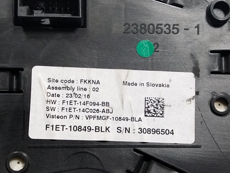 Recambio de cuadro instrumentos para ford c-max ii (dxa/cb7, dxa/ceu) 1.5 tdci referencia OEM IAM  F1ET10849BLK 