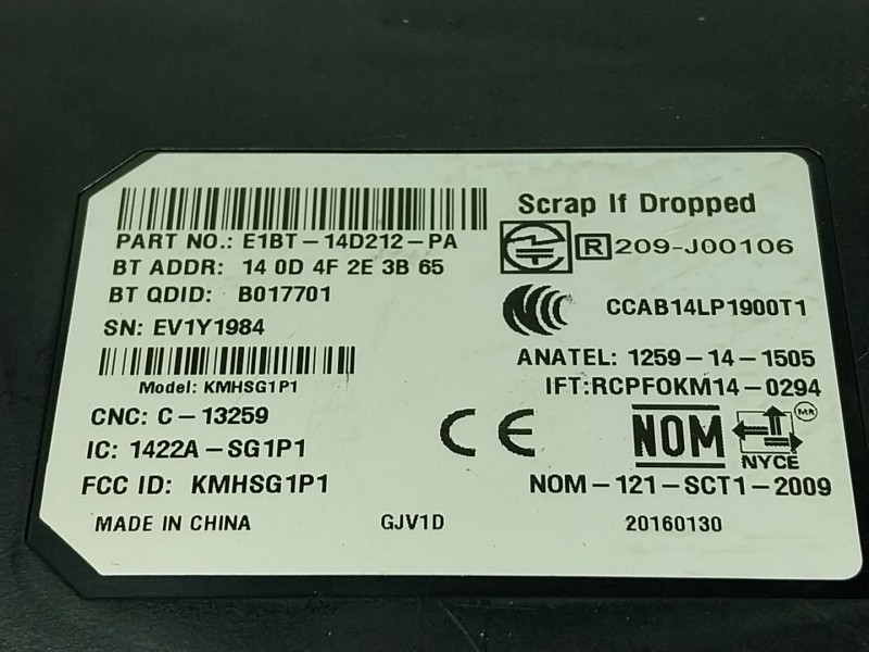 Recambio de modulo electronico para ford c-max ii (dxa/cb7, dxa/ceu) 1.5 tdci referencia OEM IAM  E1BT14D212PA 