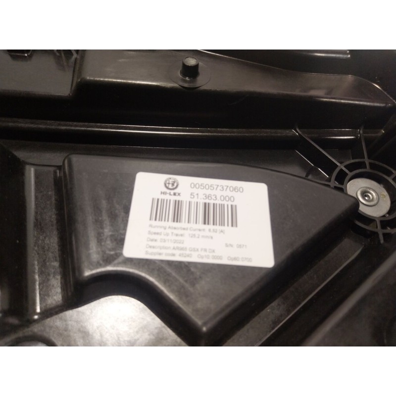 Recambio de elevalunas delantero derecho para alfa romeo tonale (965_) 1.5 mild hybrid referencia OEM IAM  00505737060 