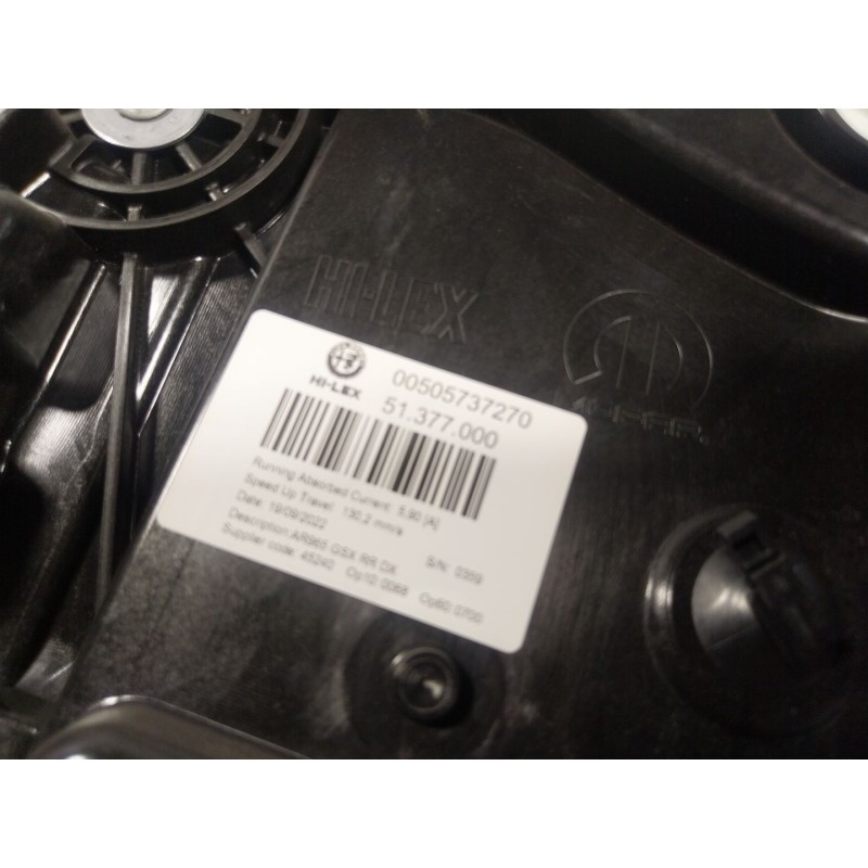 Recambio de elevalunas trasero derecho para alfa romeo tonale (965_) 1.5 mild hybrid referencia OEM IAM  00505737270 