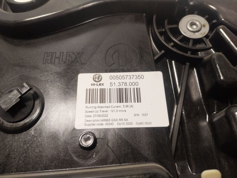 Recambio de elevalunas trasero izquierdo para alfa romeo tonale (965_) 1.5 mild hybrid referencia OEM IAM  00505737350 