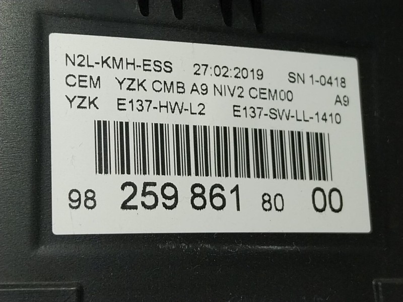 Recambio de cuadro instrumentos para peugeot 2008 i (cu_) 1.2 vti referencia OEM IAM  982598618000 