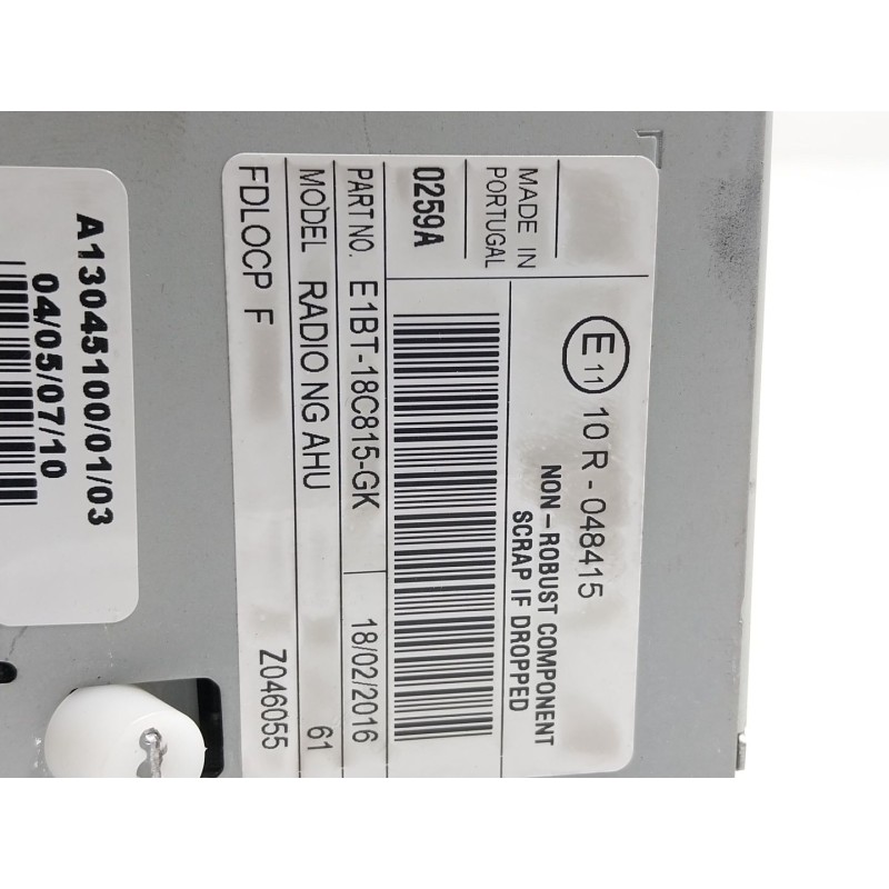 Recambio de sistema audio / radio cd para ford c-max ii (dxa/cb7, dxa/ceu) 1.5 tdci referencia OEM IAM  E1BT18C815GK 